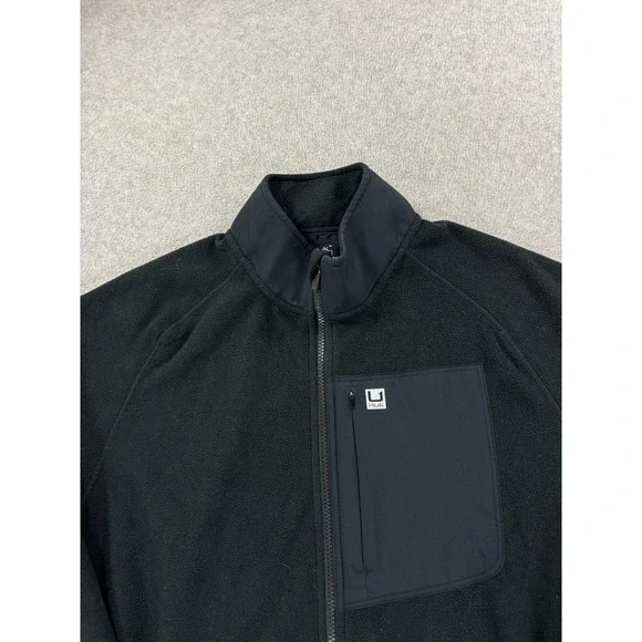 HUK Coastline Fleece Full Zip Jacket (Men's Large) Black - Picture 2 of 12